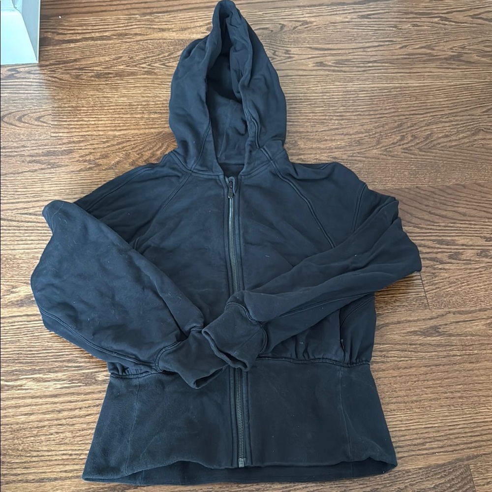 Black Lulu  Zip-Up Hoodie